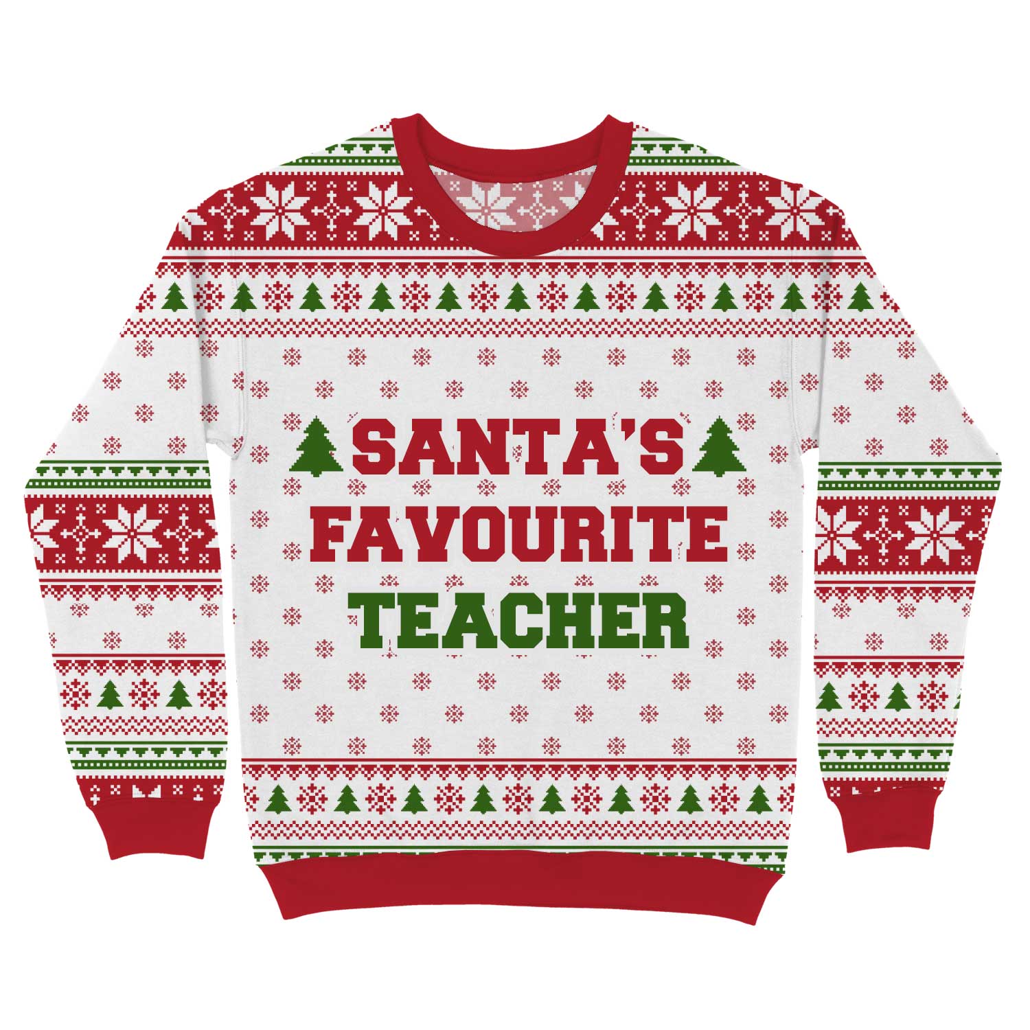 Santa's Favourite (Job Title Here) Personalized Christmas Sweater