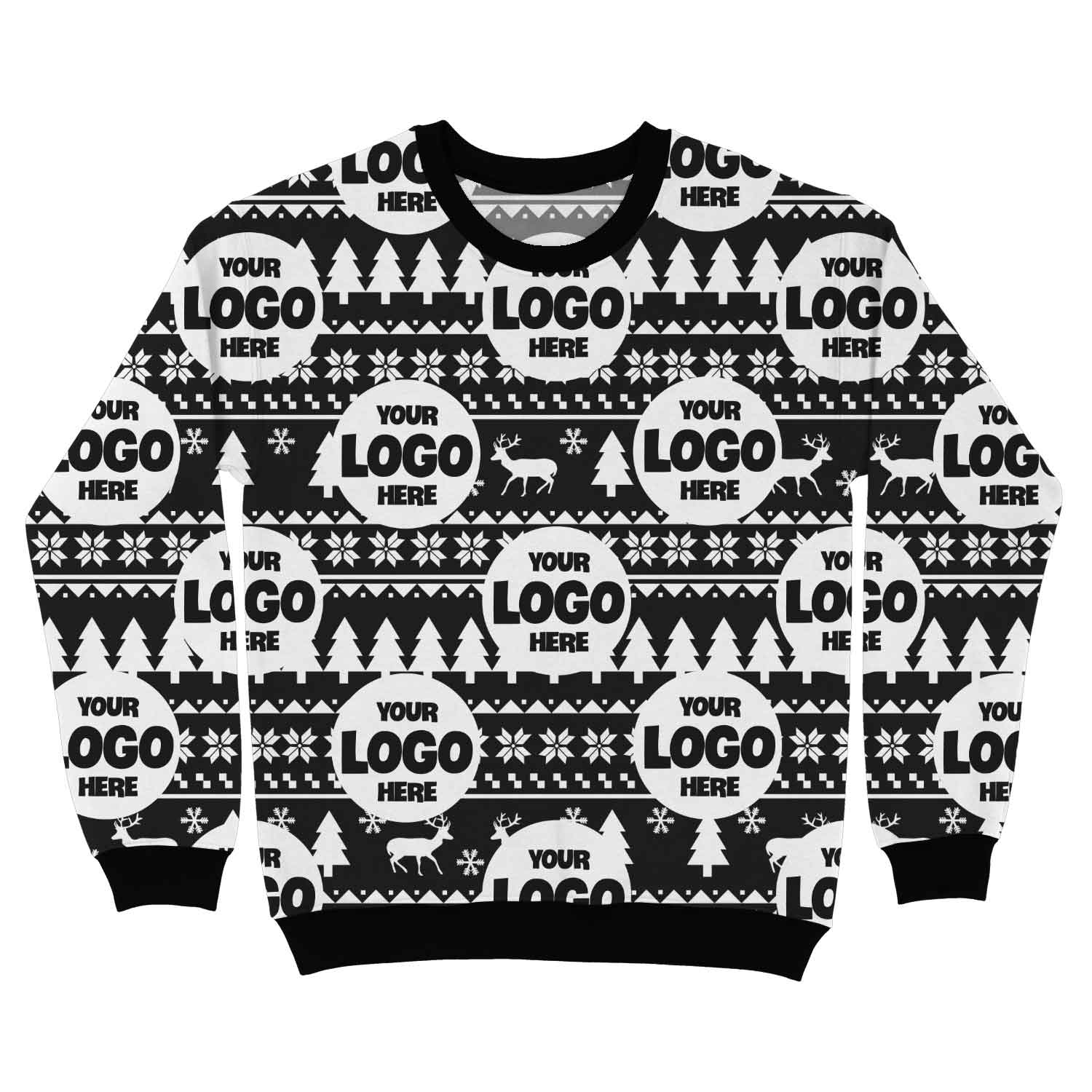 Your Logo Pattern Multi Personalized Christmas Sweater