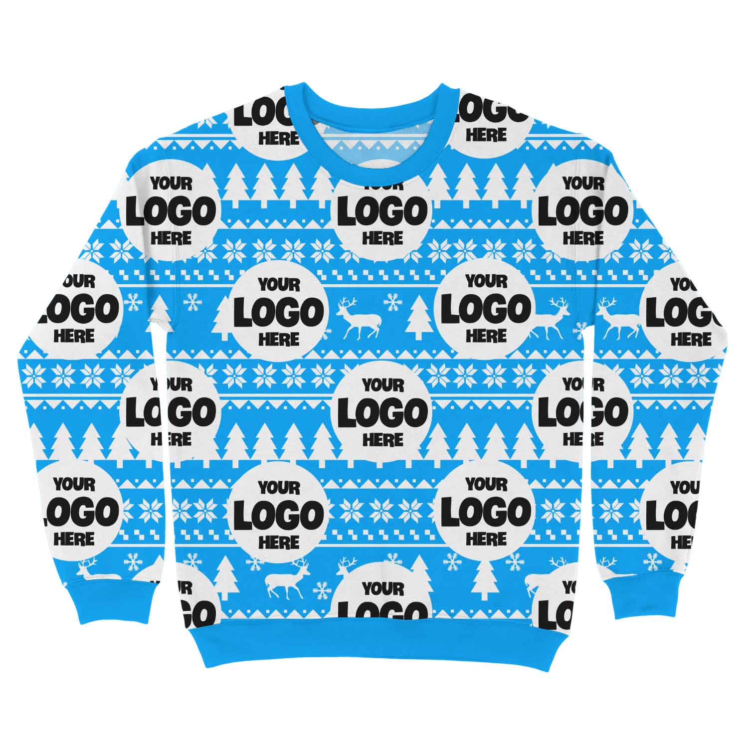 Your Logo Pattern Multi Personalized Christmas Sweater