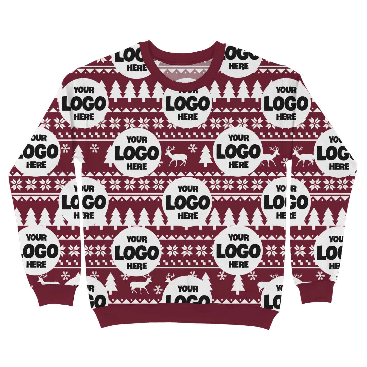 Your Logo Pattern Multi Personalized Christmas Sweater