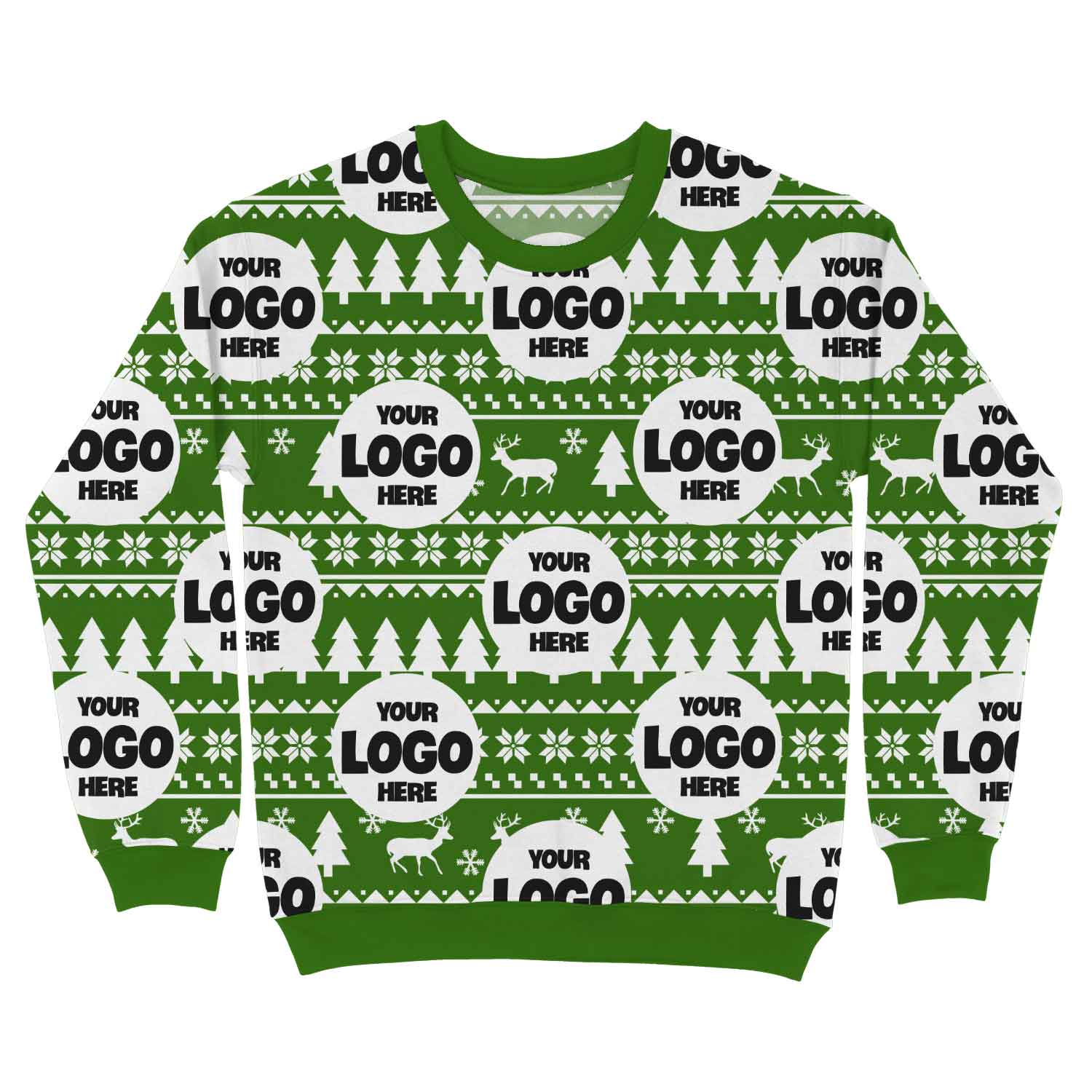 Your Logo Pattern Multi Personalized Christmas Sweater