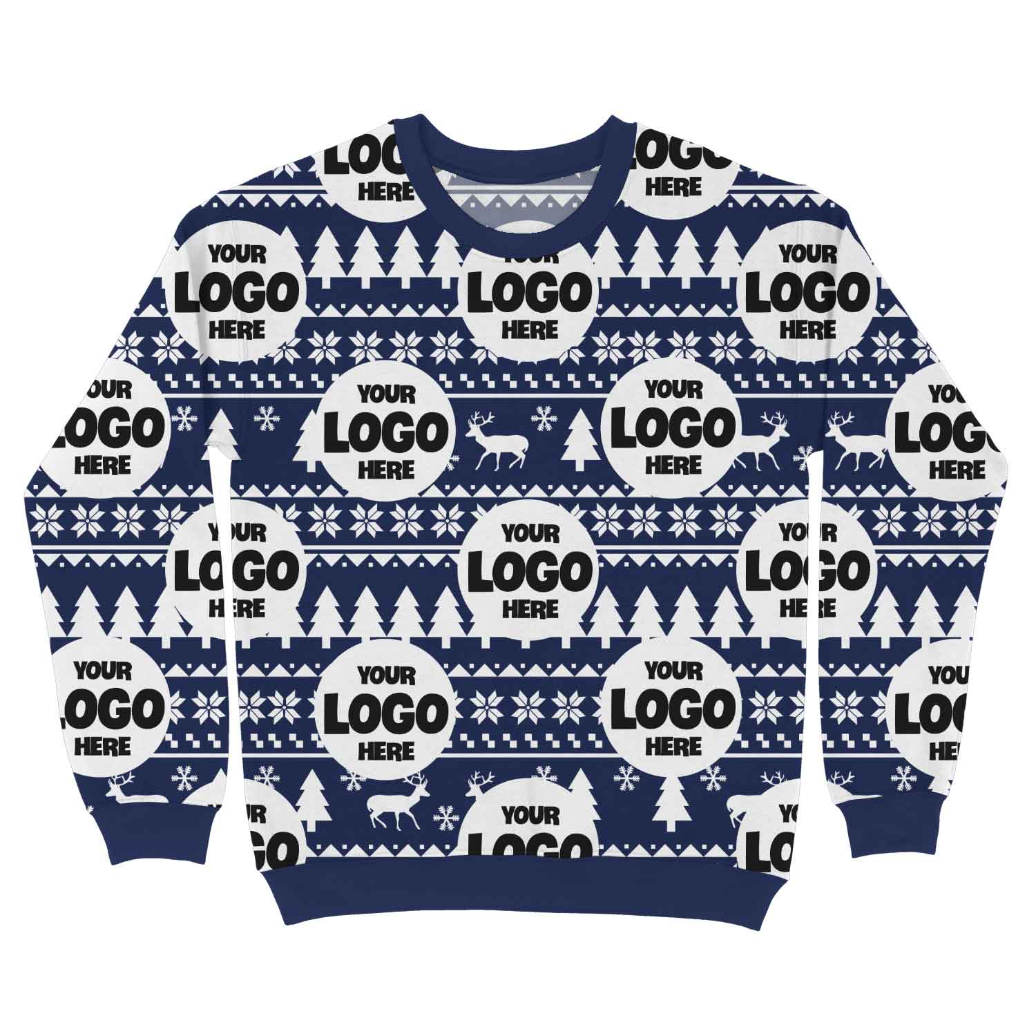 Your Logo Pattern Multi Personalized Christmas Sweater