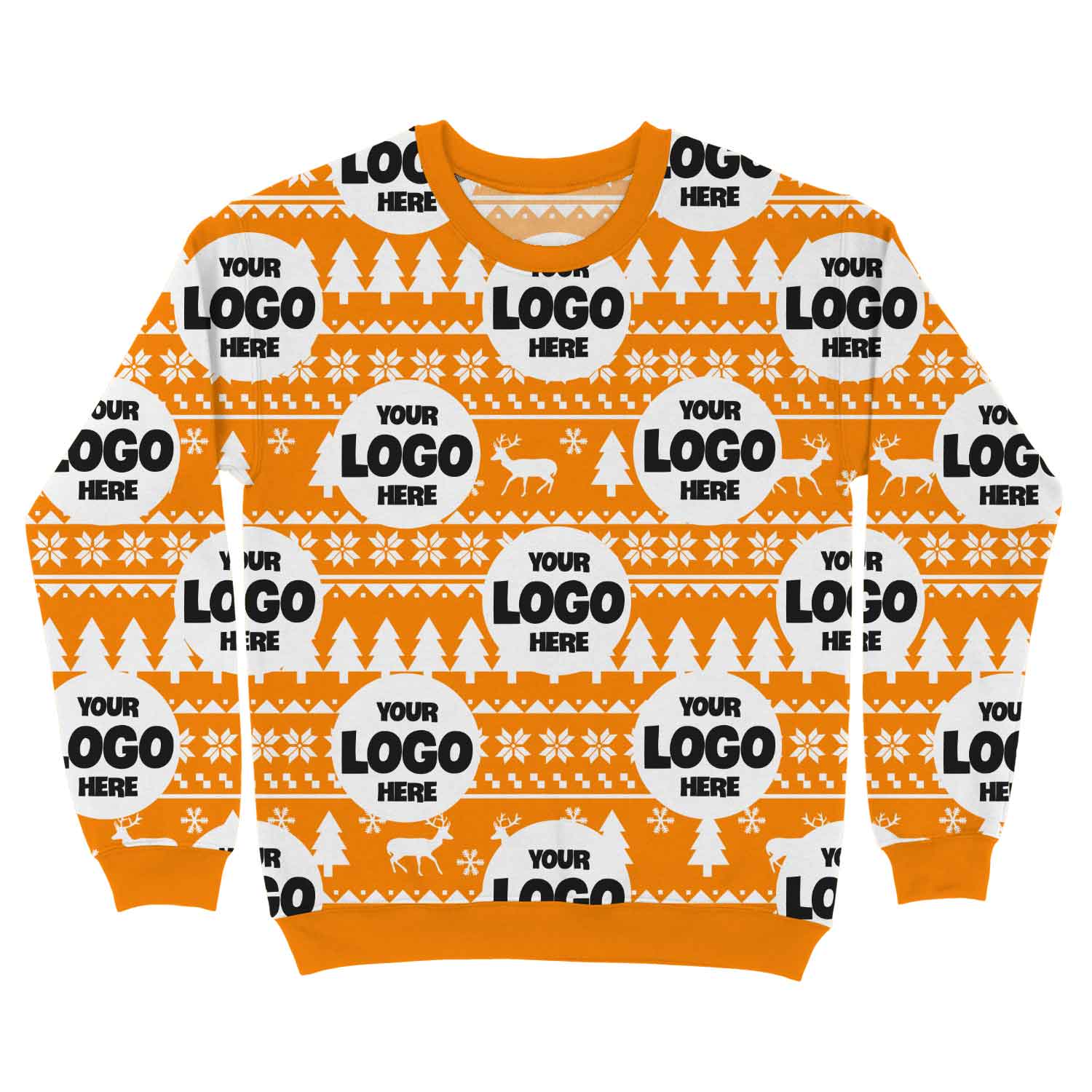 Your Logo Pattern Multi Personalized Christmas Sweater