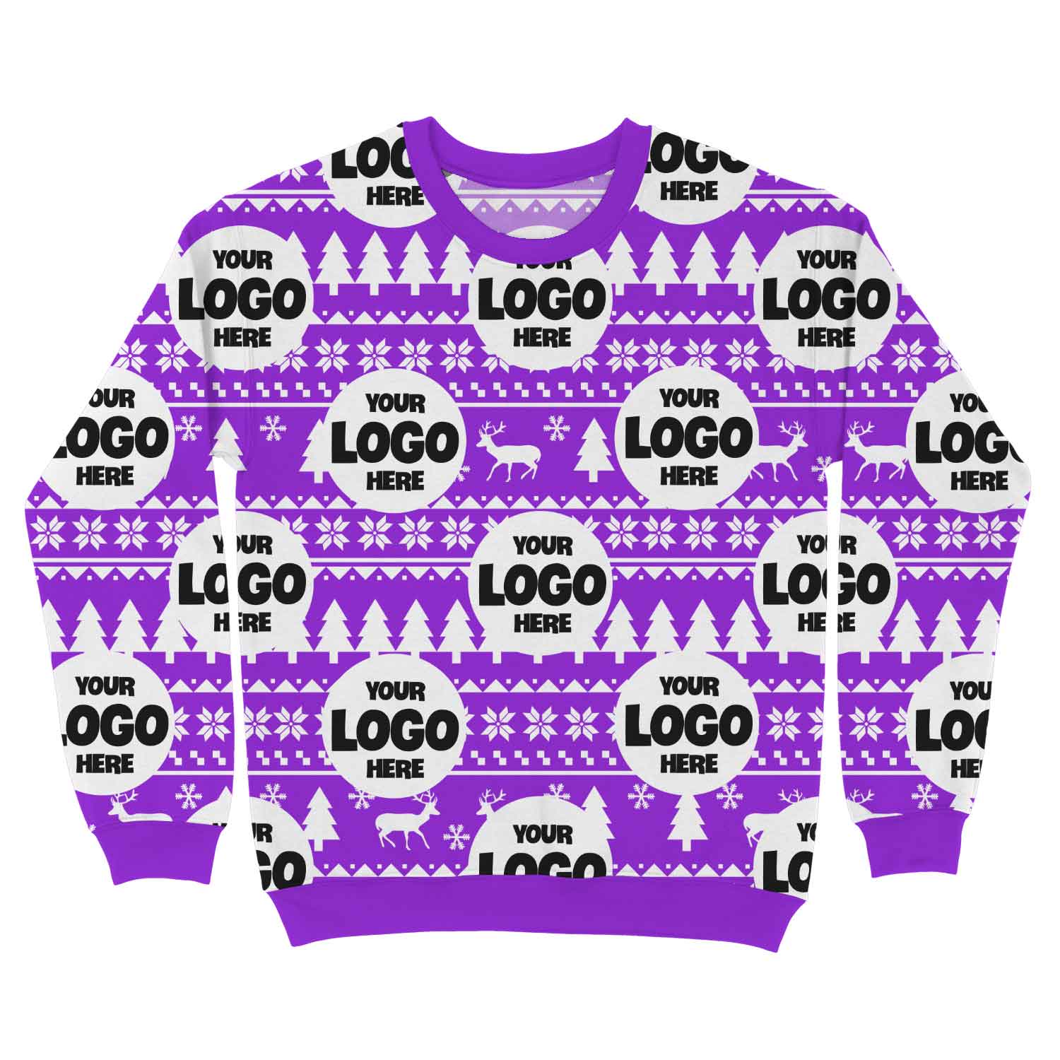 Your Logo Pattern Multi Personalized Christmas Sweater
