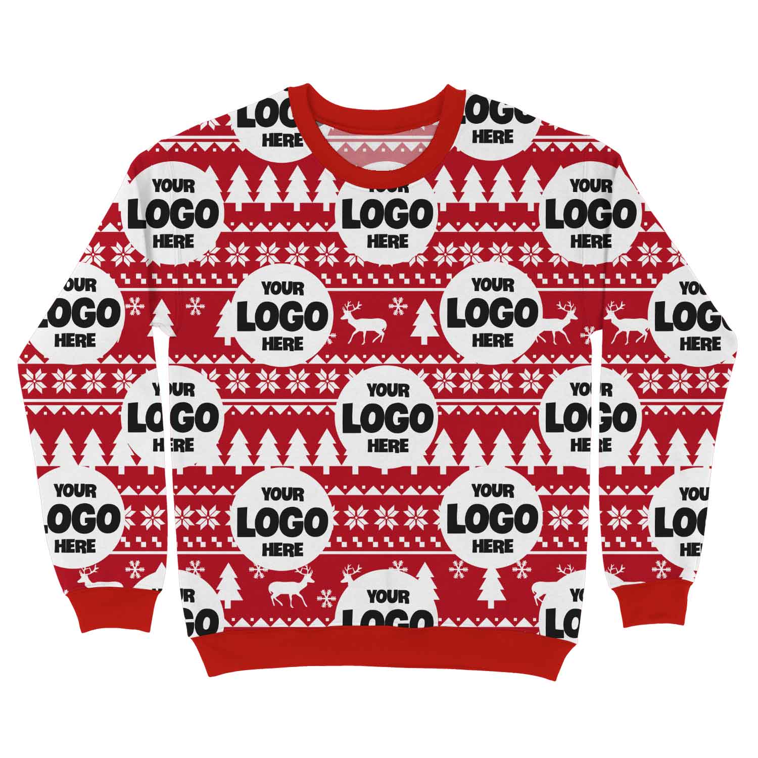 Your Logo Pattern Multi Personalized Christmas Sweater