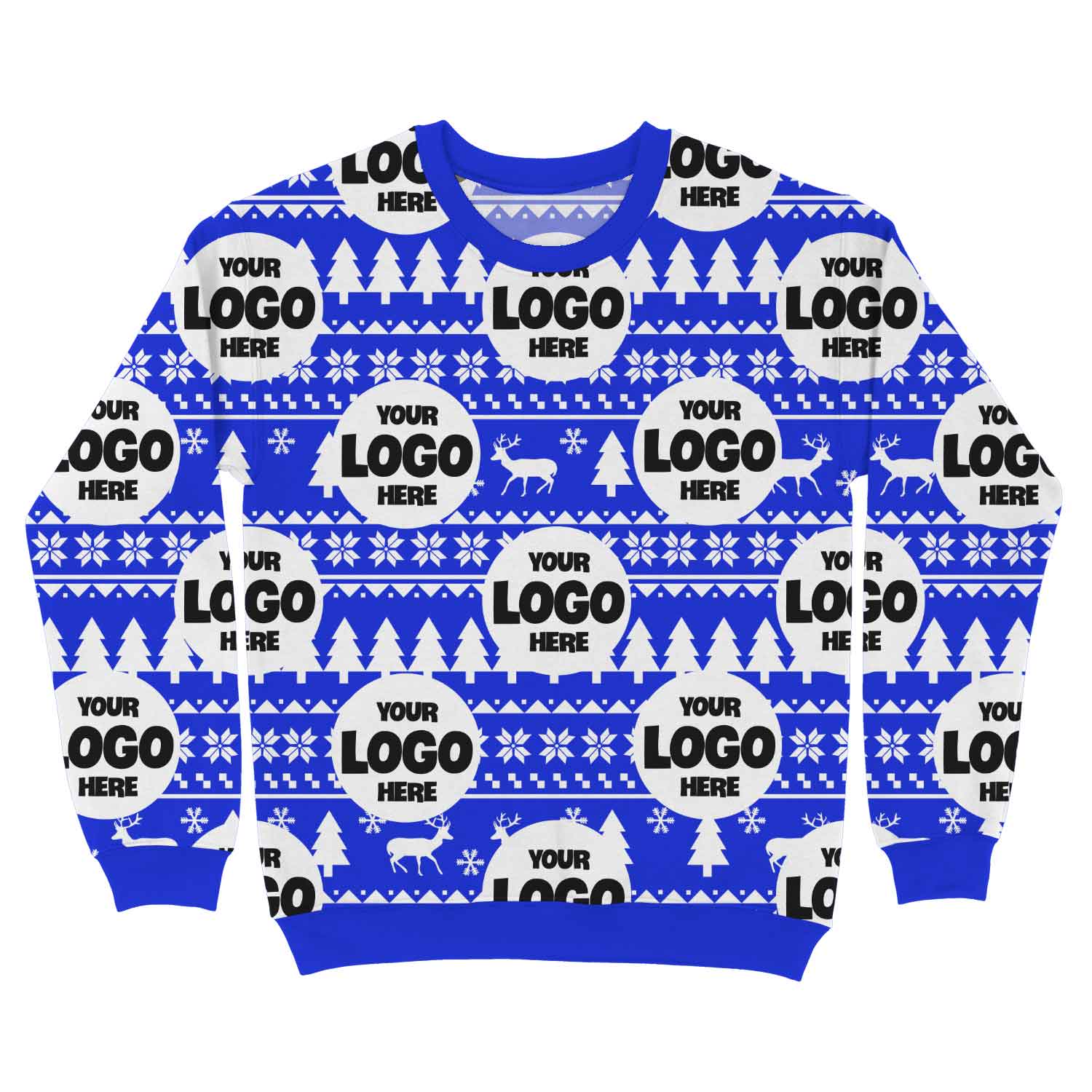 Your Logo Pattern Multi Personalized Christmas Sweater