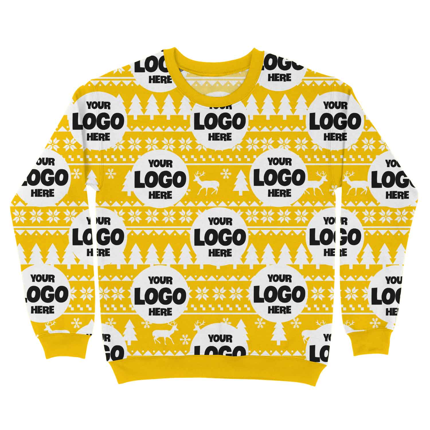 Your Logo Pattern Multi Personalized Christmas Sweater
