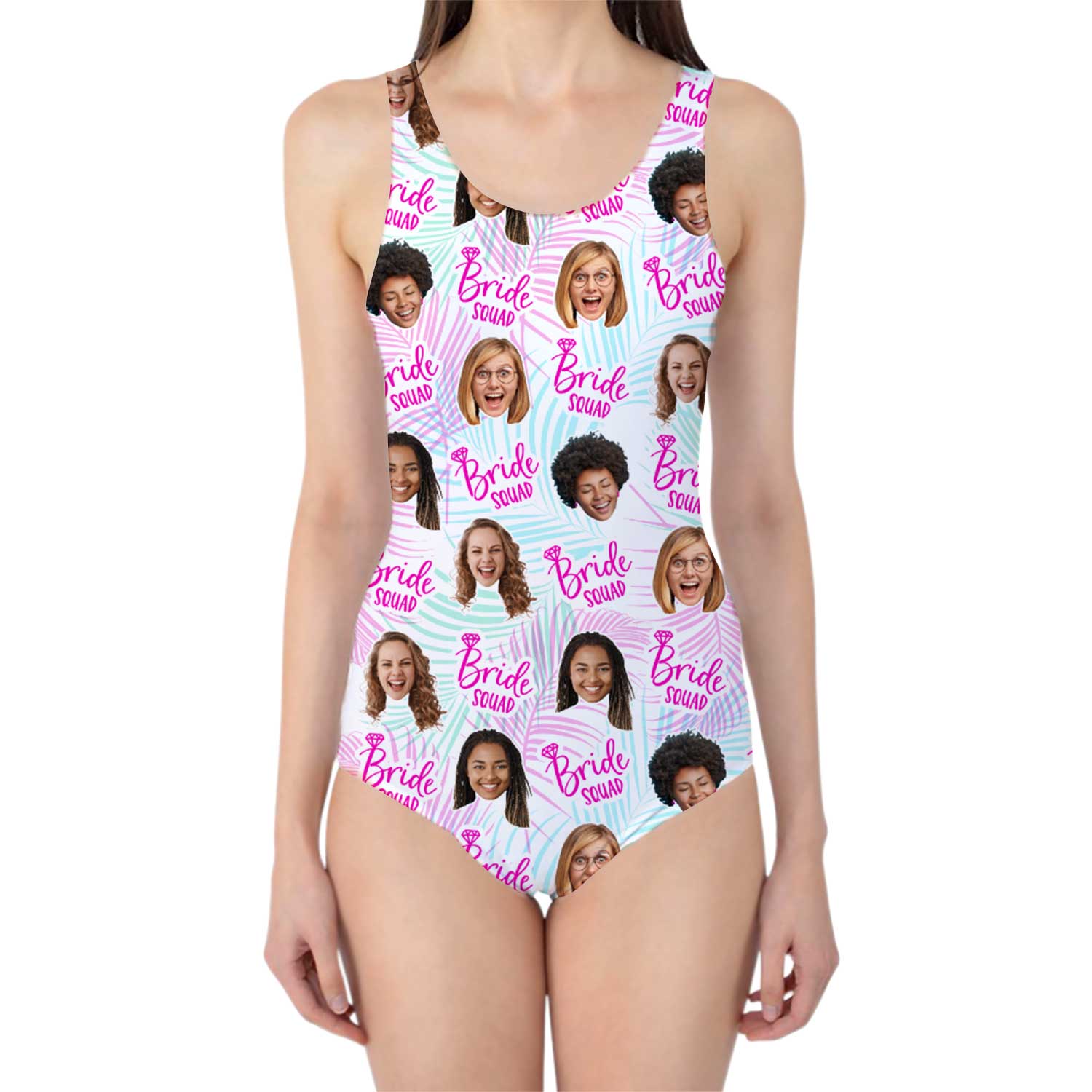 Bride Squad Swimsuit Custom Faces