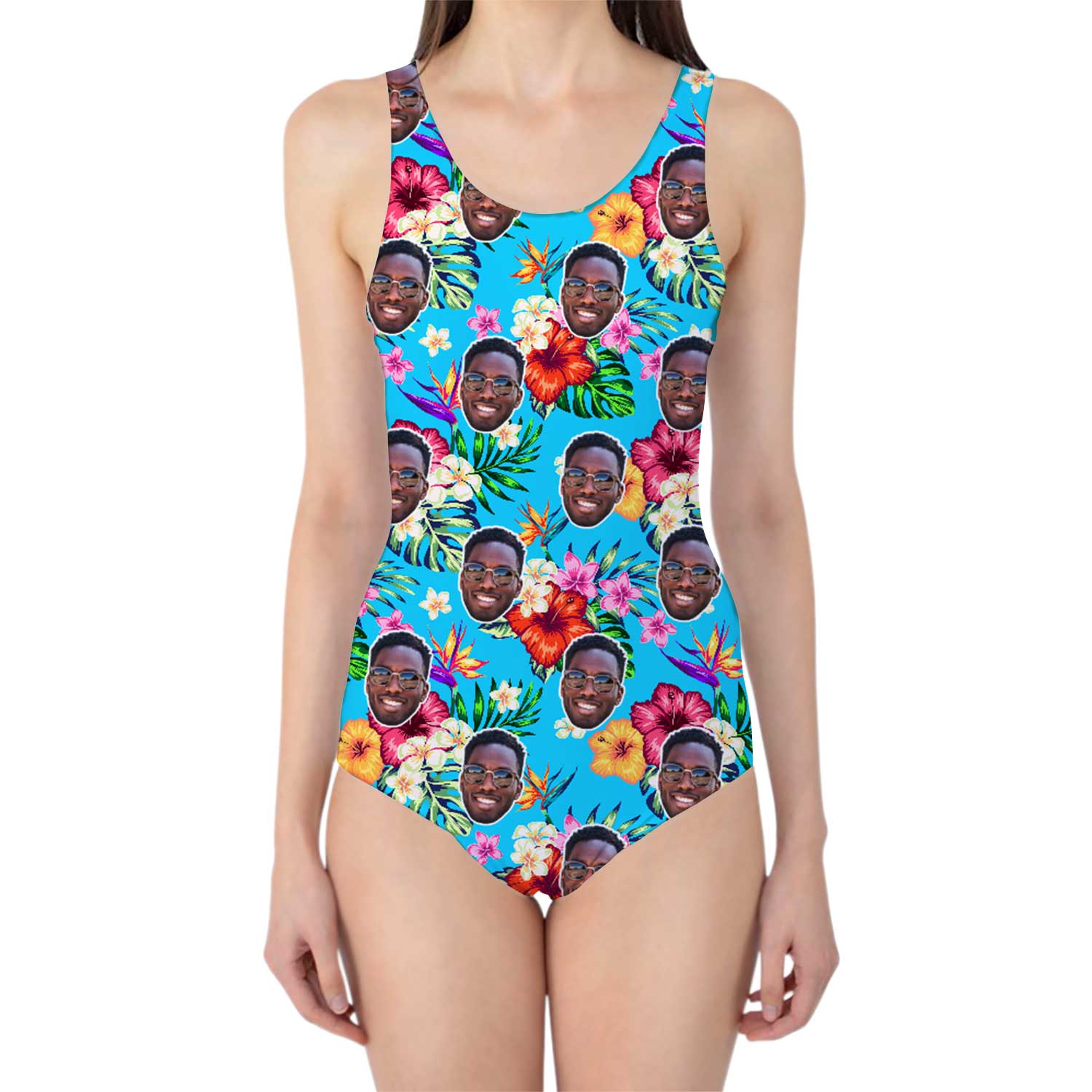 Tropical Floral Hawaiian Swimsuit