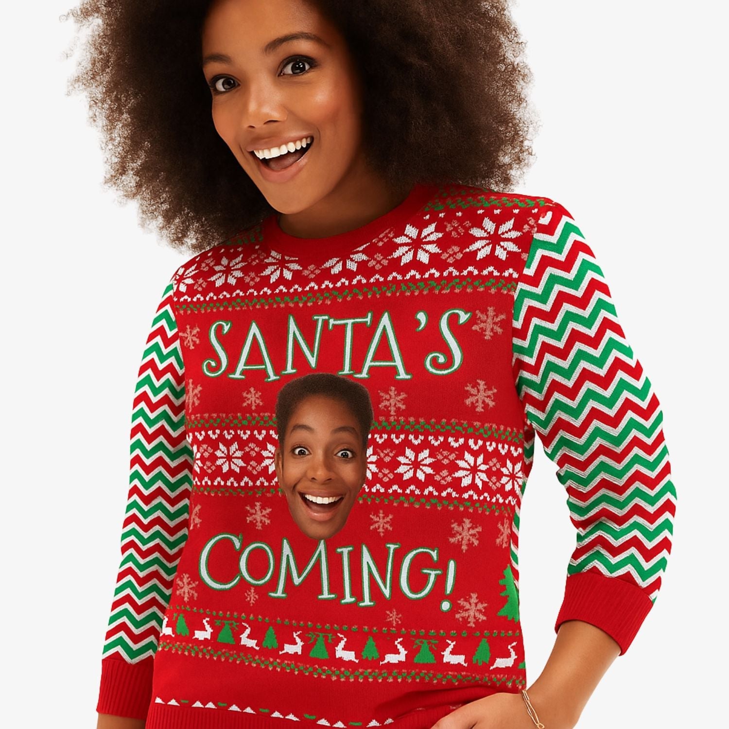 Santa's Coming! Personalized Christmas Jumper