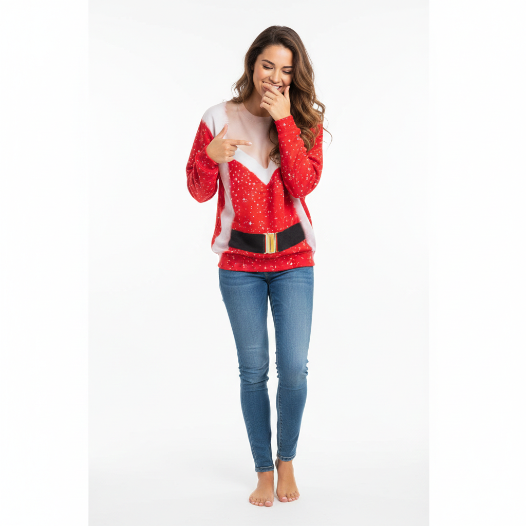 Sexy Lady Santa Christmas Sweater
