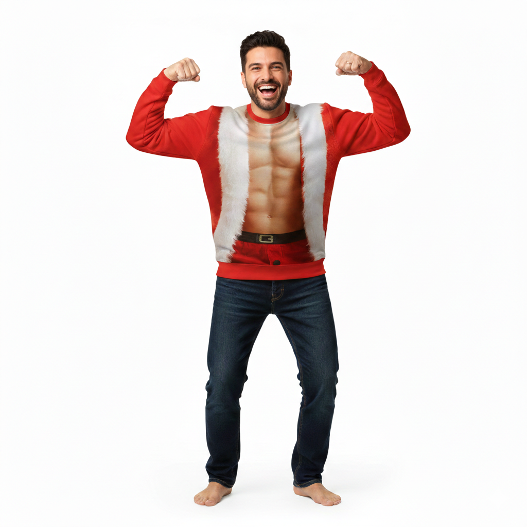 Sexy Santa Man Funny Christmas Sweater