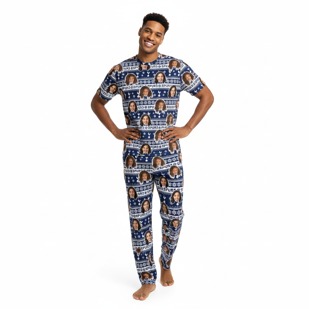 Spurs Christmas Men's Custom Pajamas - Pants Set