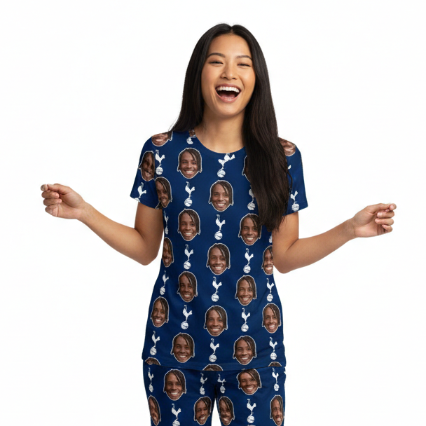 Spurs Navy Personalized Women's Pajamas - Pants Set