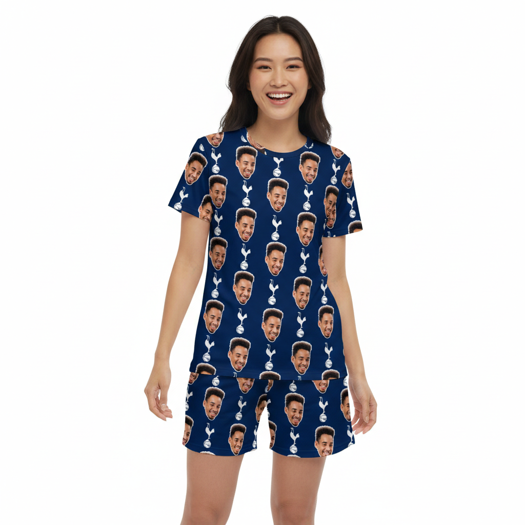 Spurs Navy Women's Custom PJs - Shorts Set
