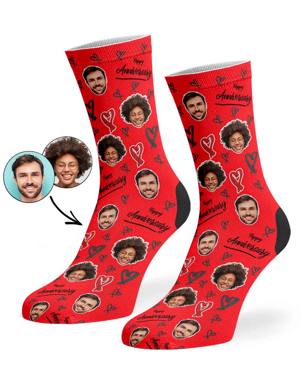 Happy Anniversary Custom Socks