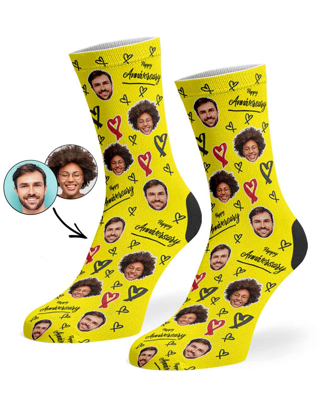 Happy Anniversary Custom Socks