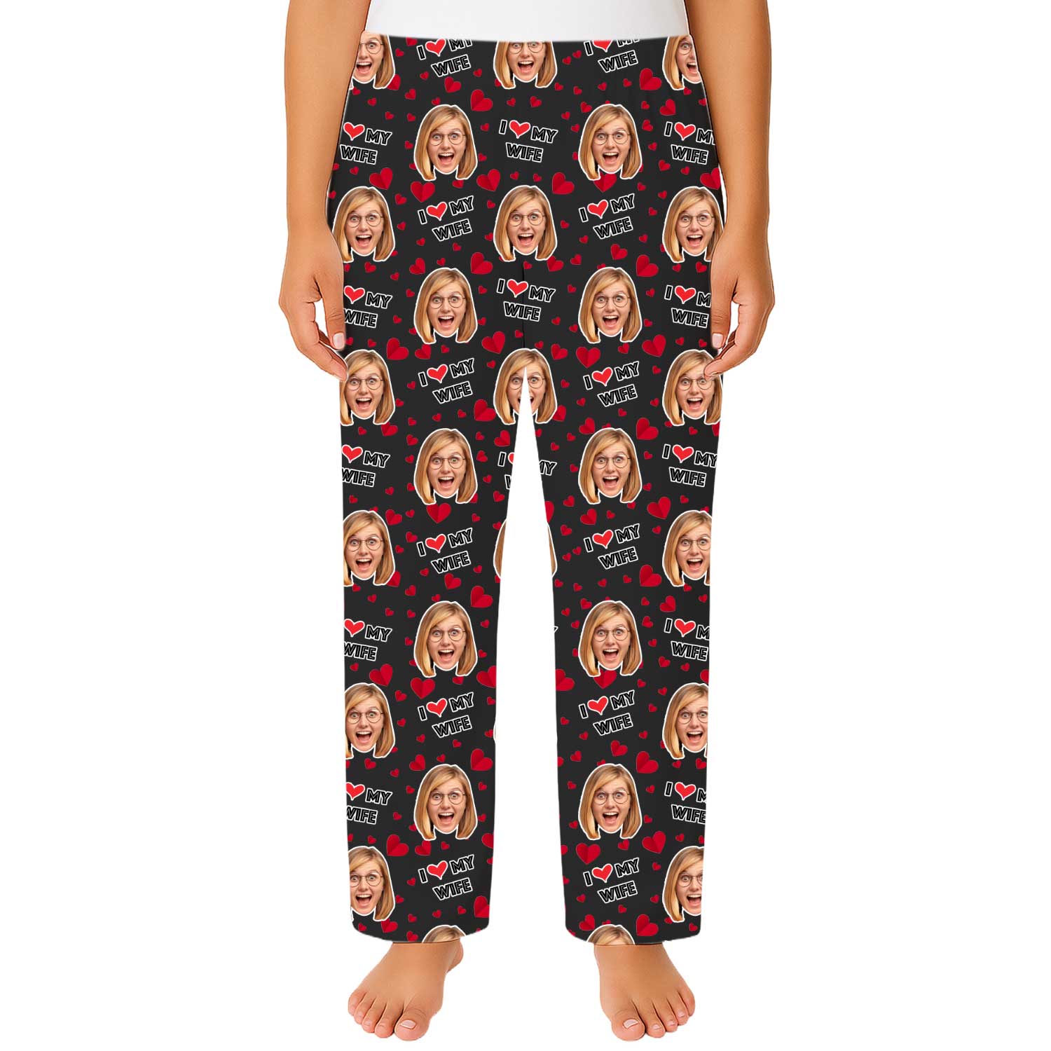 I Love My Wife Custom Women's PJ Pants