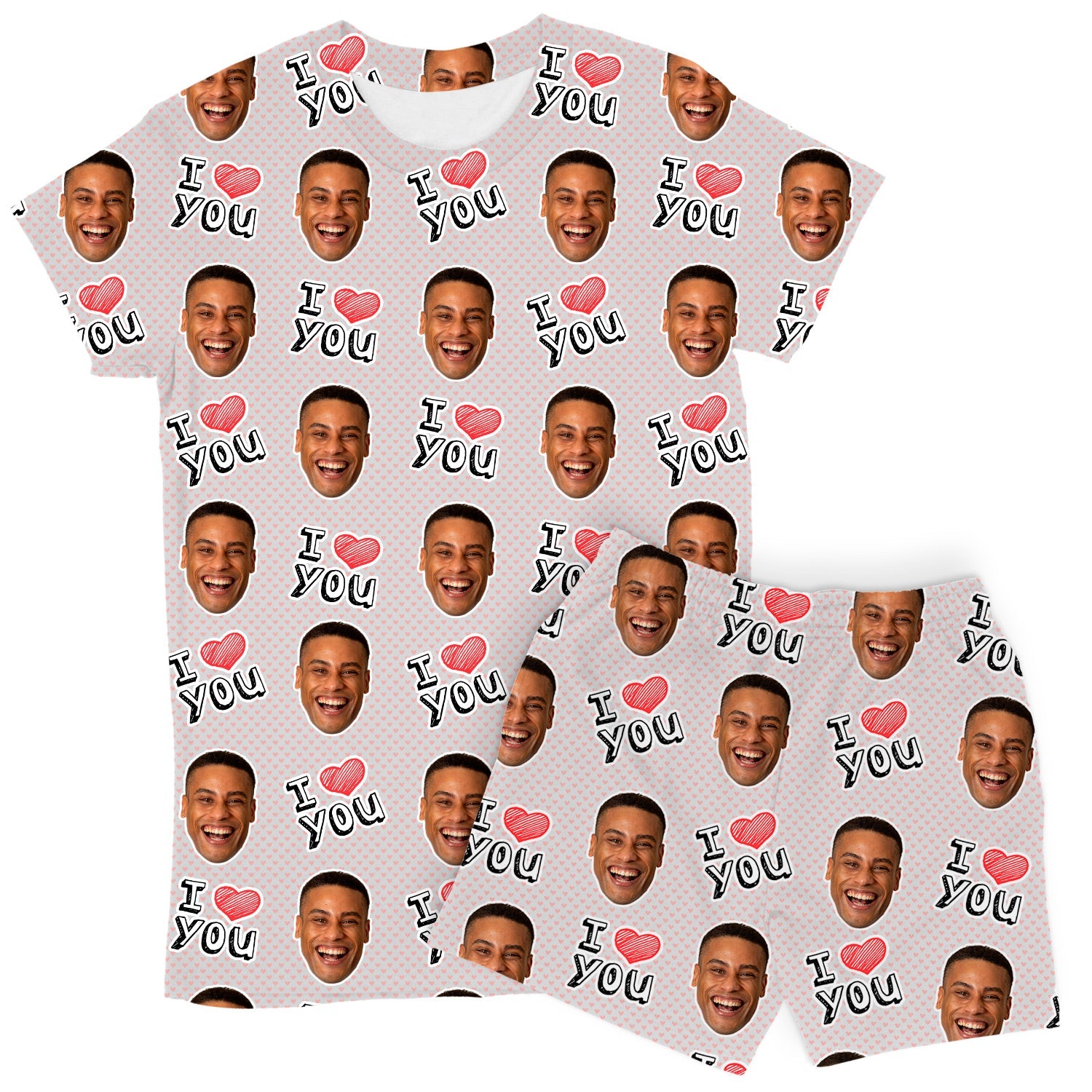 Women's I Heart You Custom PJs - Shorts Set