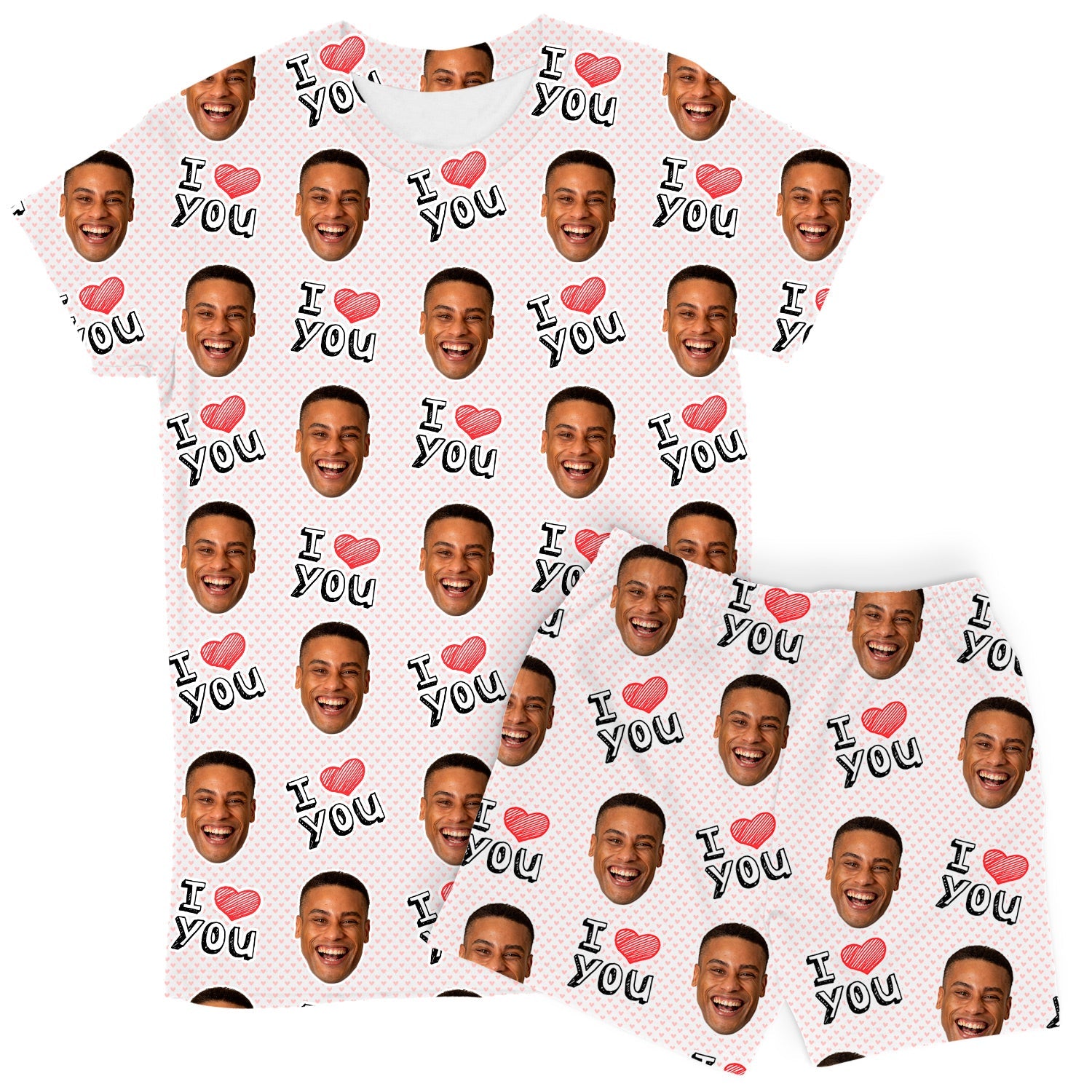 Women's I Heart You Custom PJs - Shorts Set