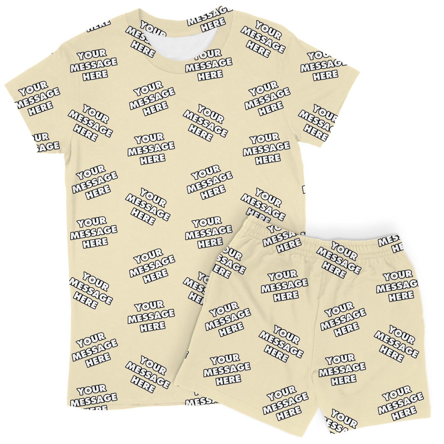 Women's Personalized Message PJs - Shorts Set