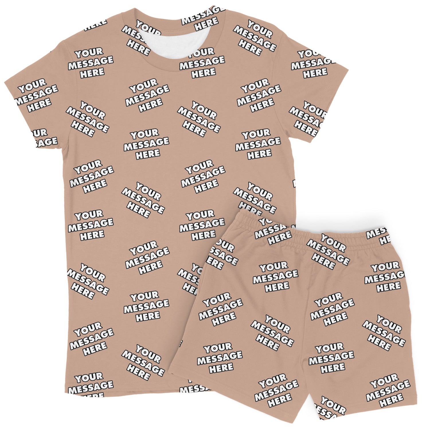 Women's Personalized Message PJs - Shorts Set