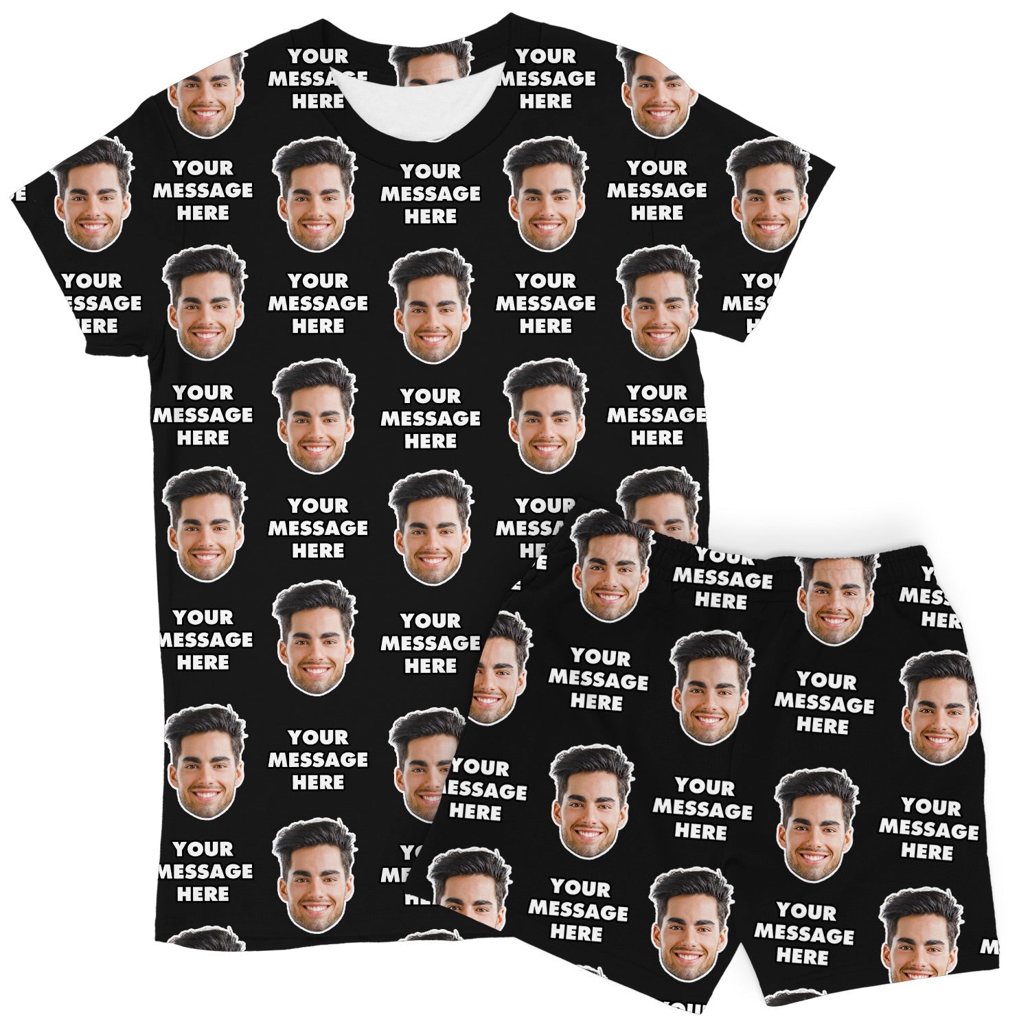Women’s Personalized Message & Face PJs - Shorts Set