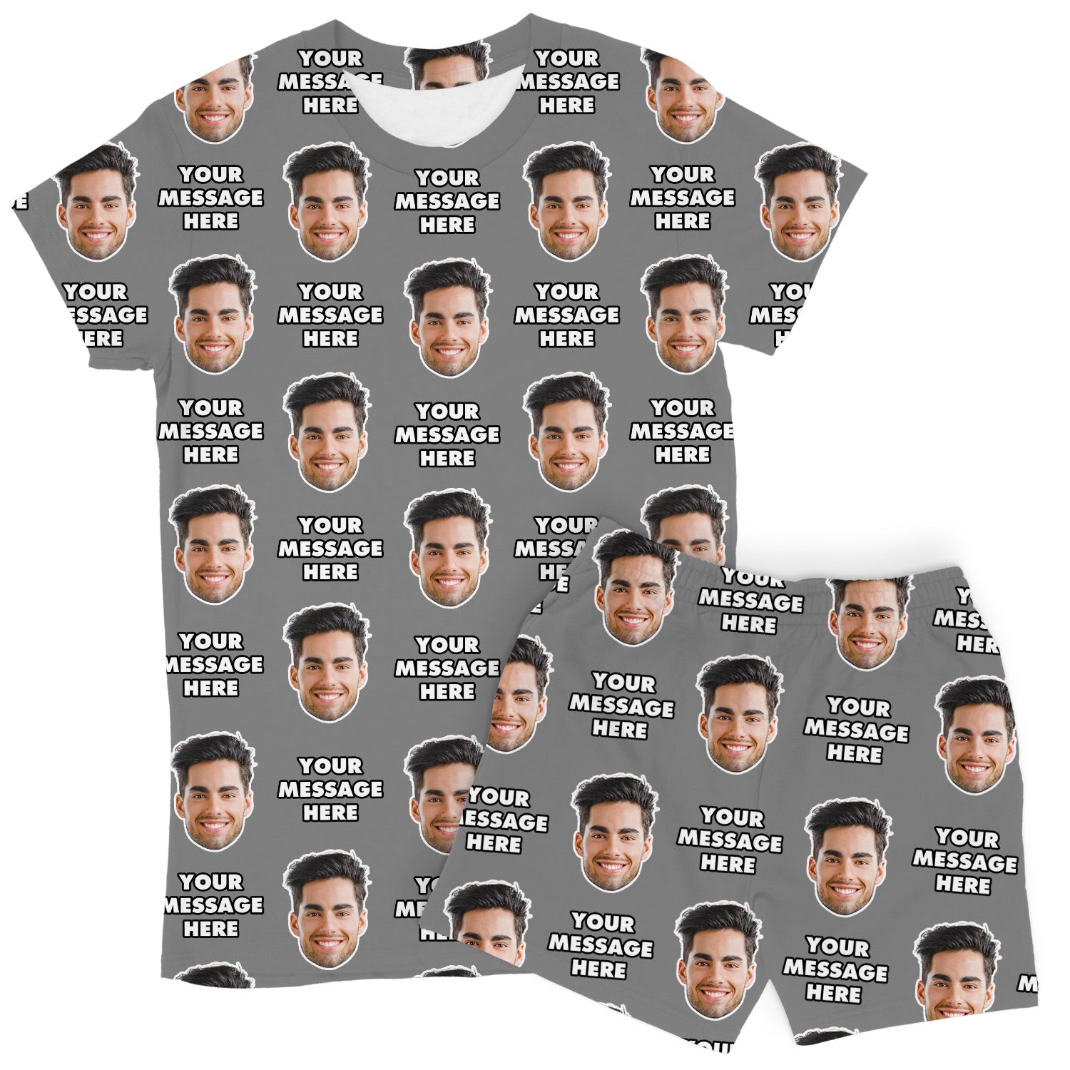 Women’s Personalized Message & Face PJs - Shorts Set