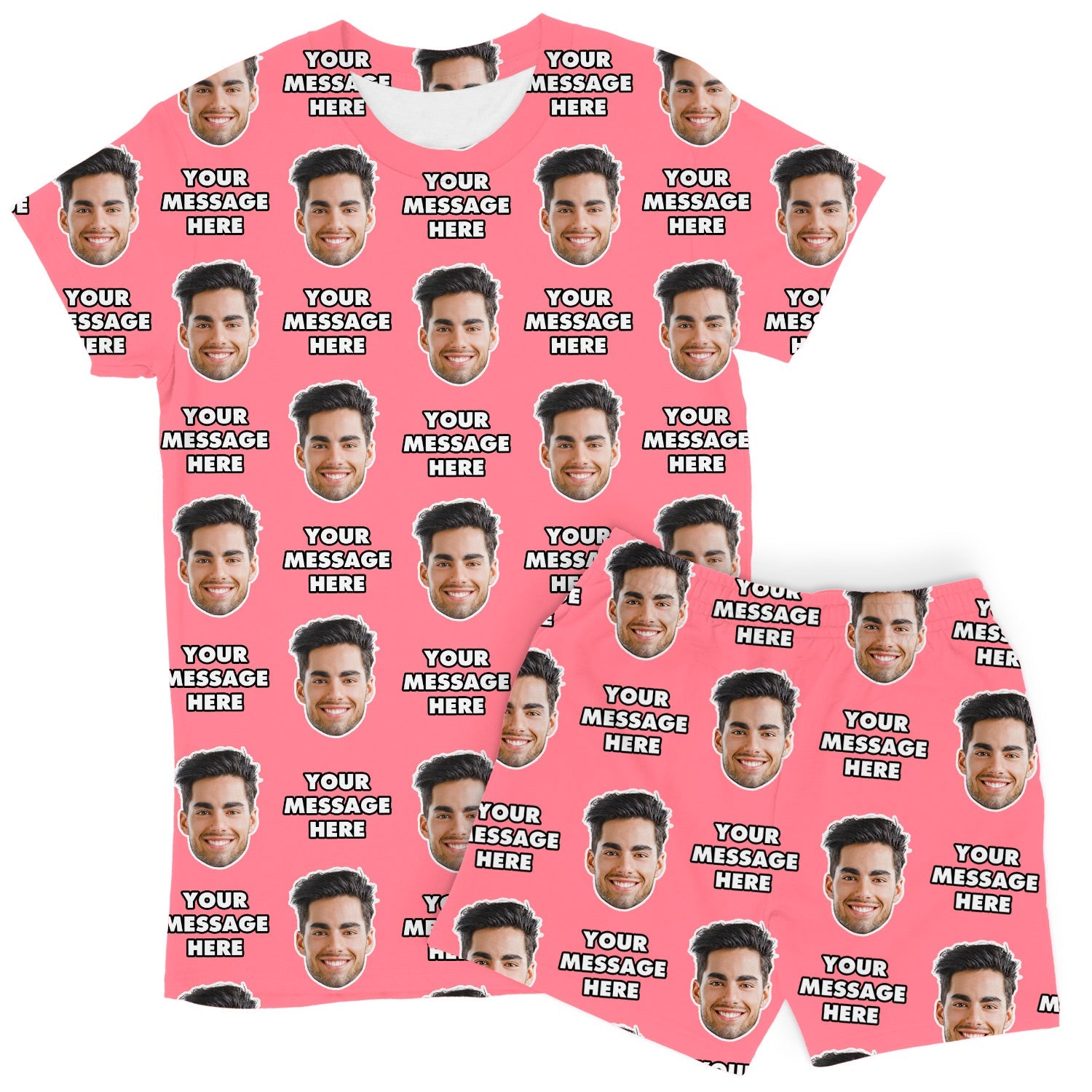 Women’s Personalized Message & Face PJs - Shorts Set