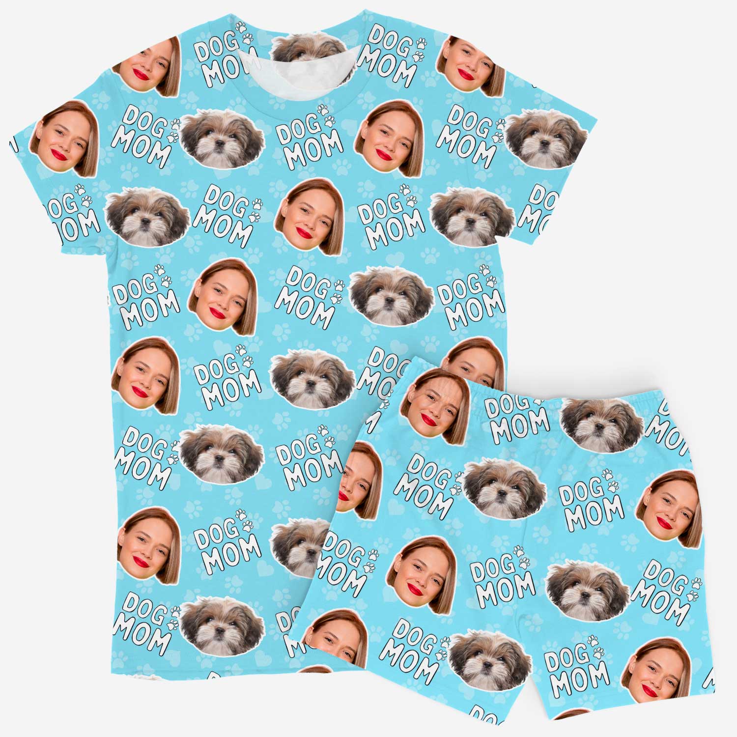 Women's Dog Mom Custom PJs - Shorts Set