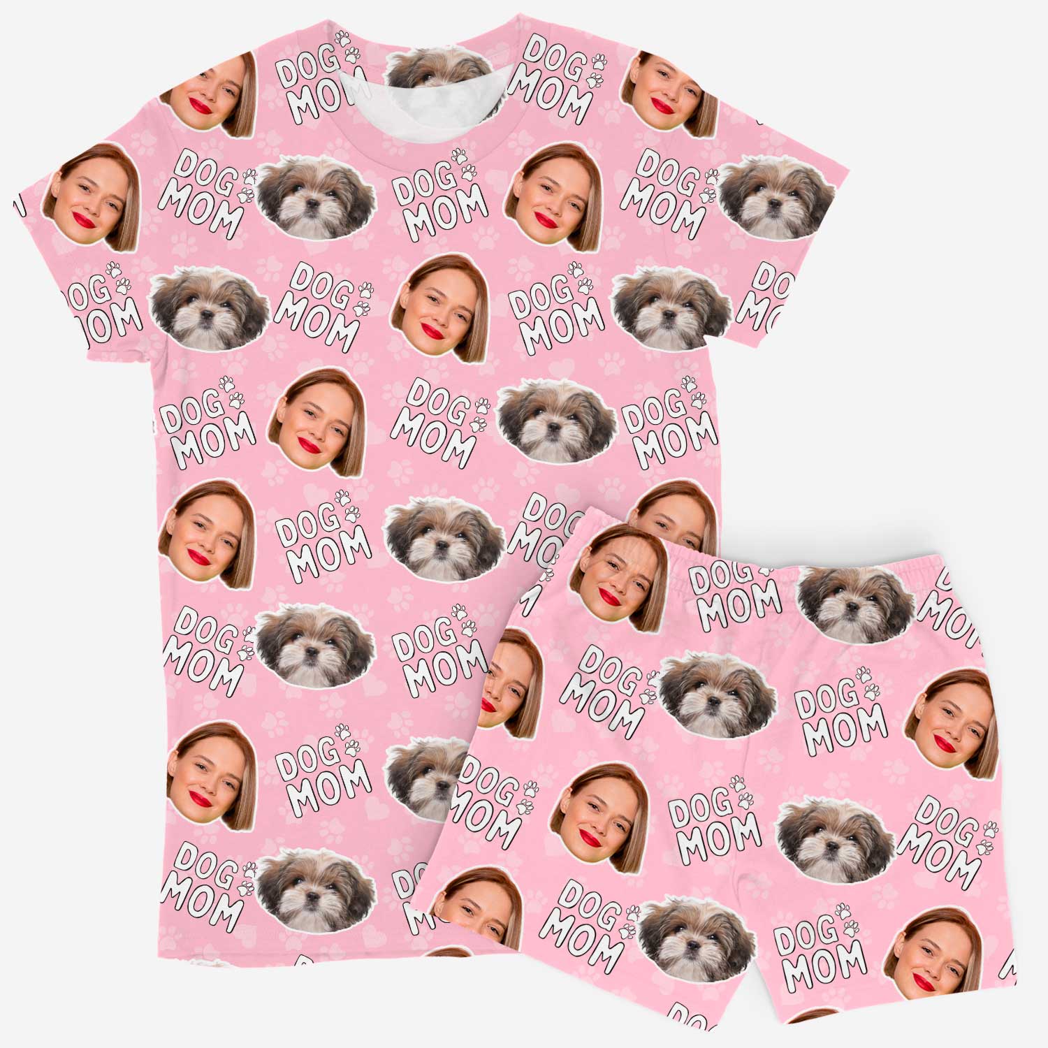 Women's Dog Mom Custom PJs - Shorts Set