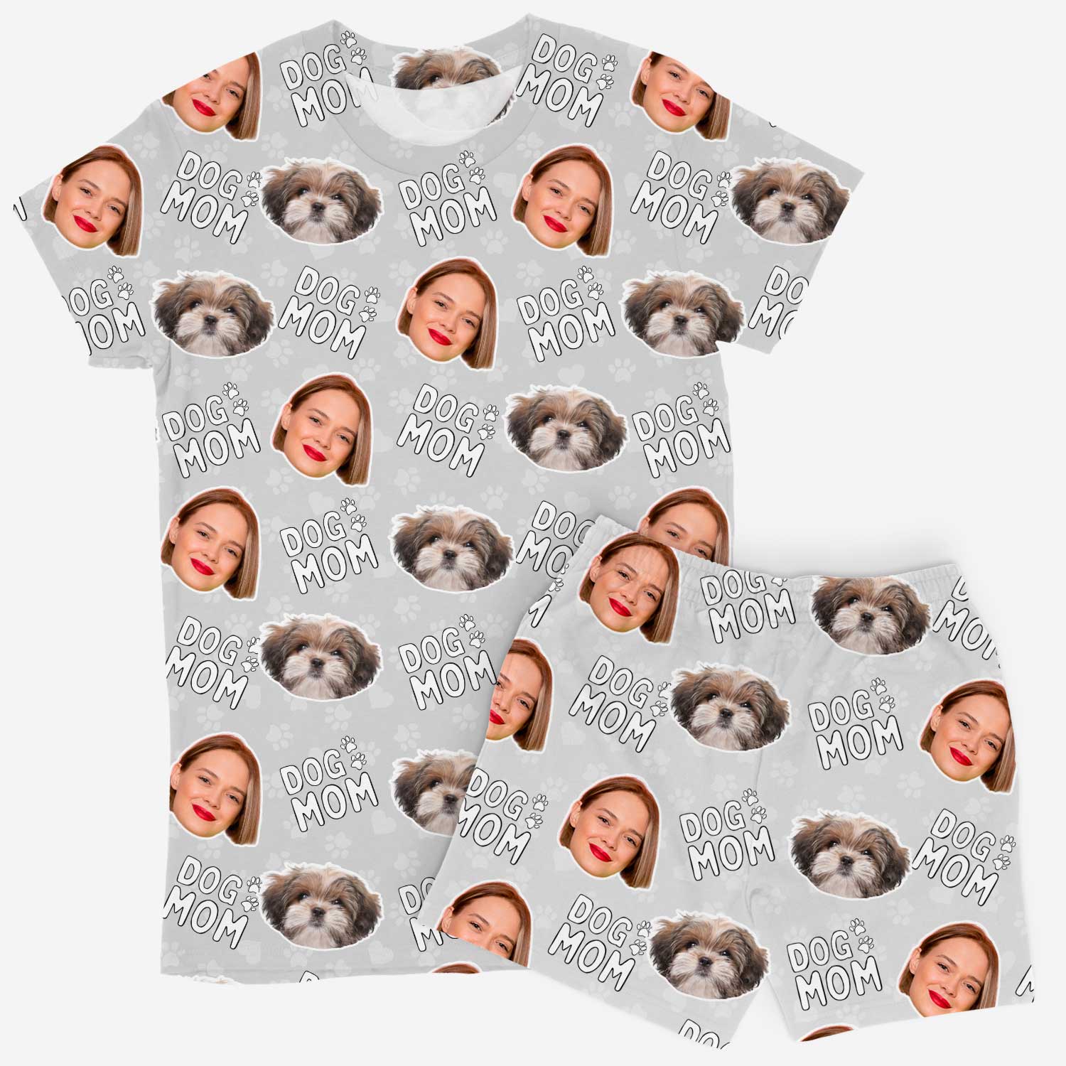 Women's Dog Mom Custom PJs - Shorts Set