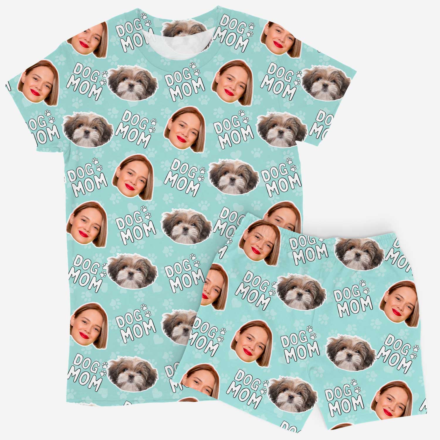 Women's Dog Mom Custom PJs - Shorts Set