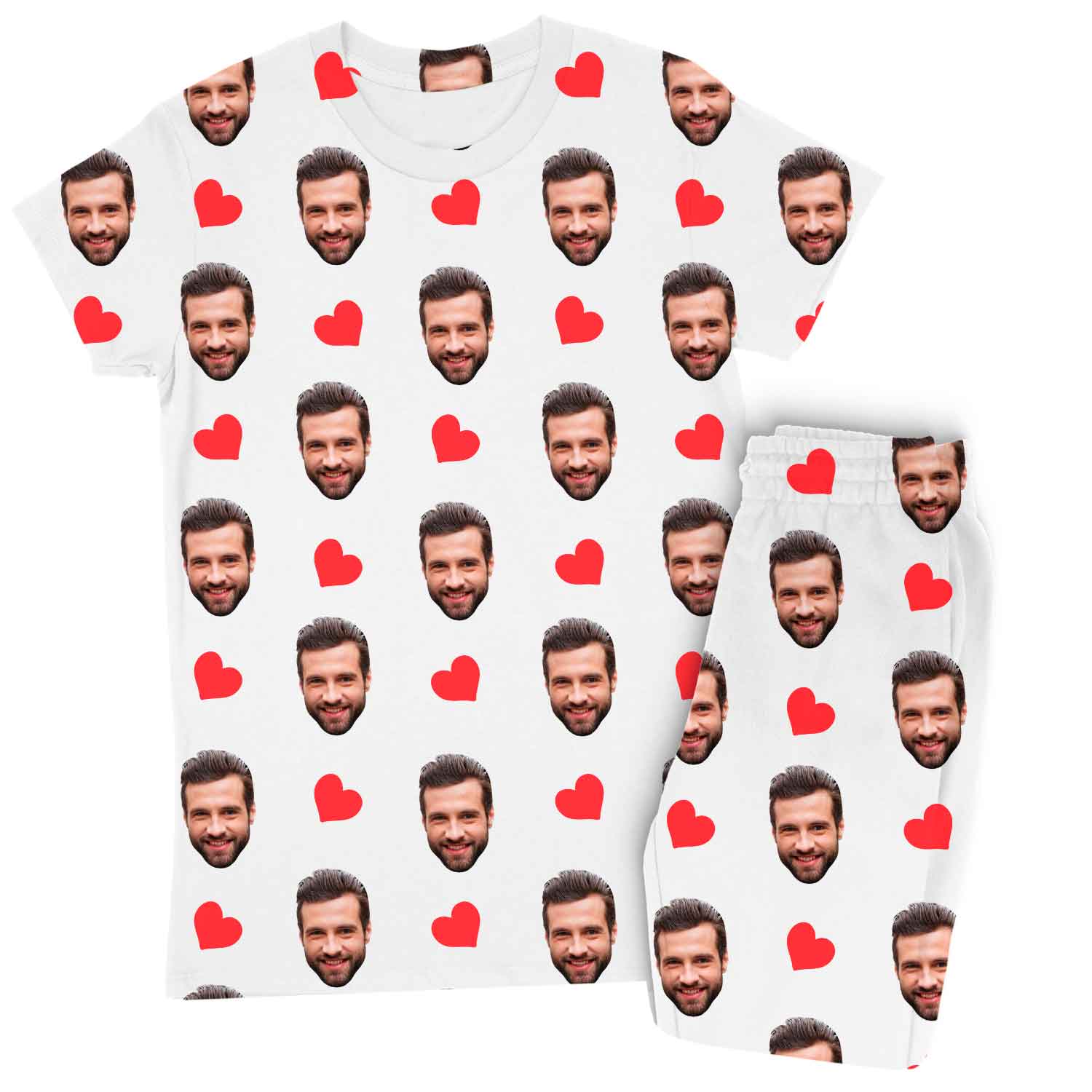 Red Hearts Custom Women's PJ Pants Set