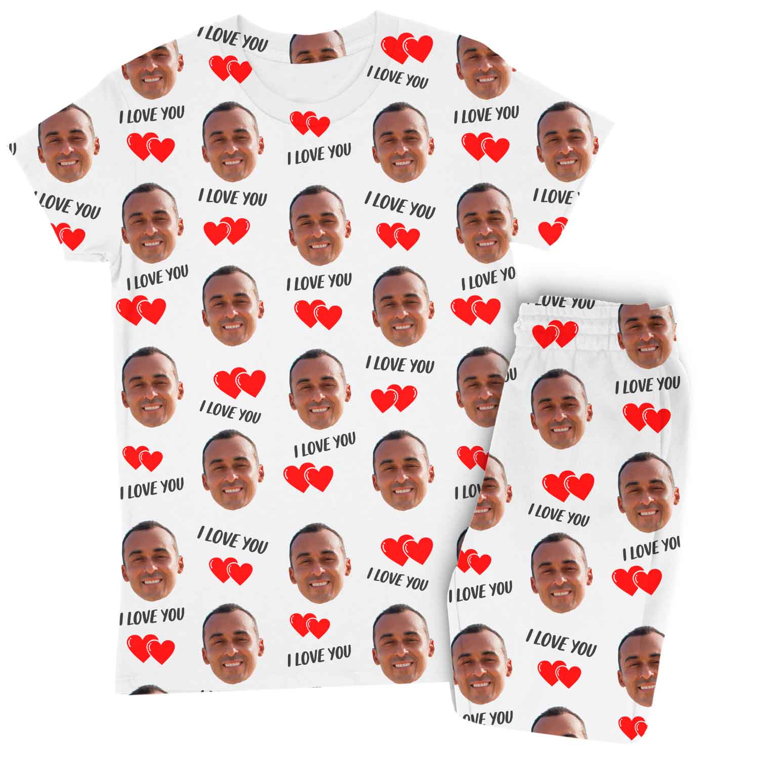 Women's I Love You Custom Pajamas - Pants Set