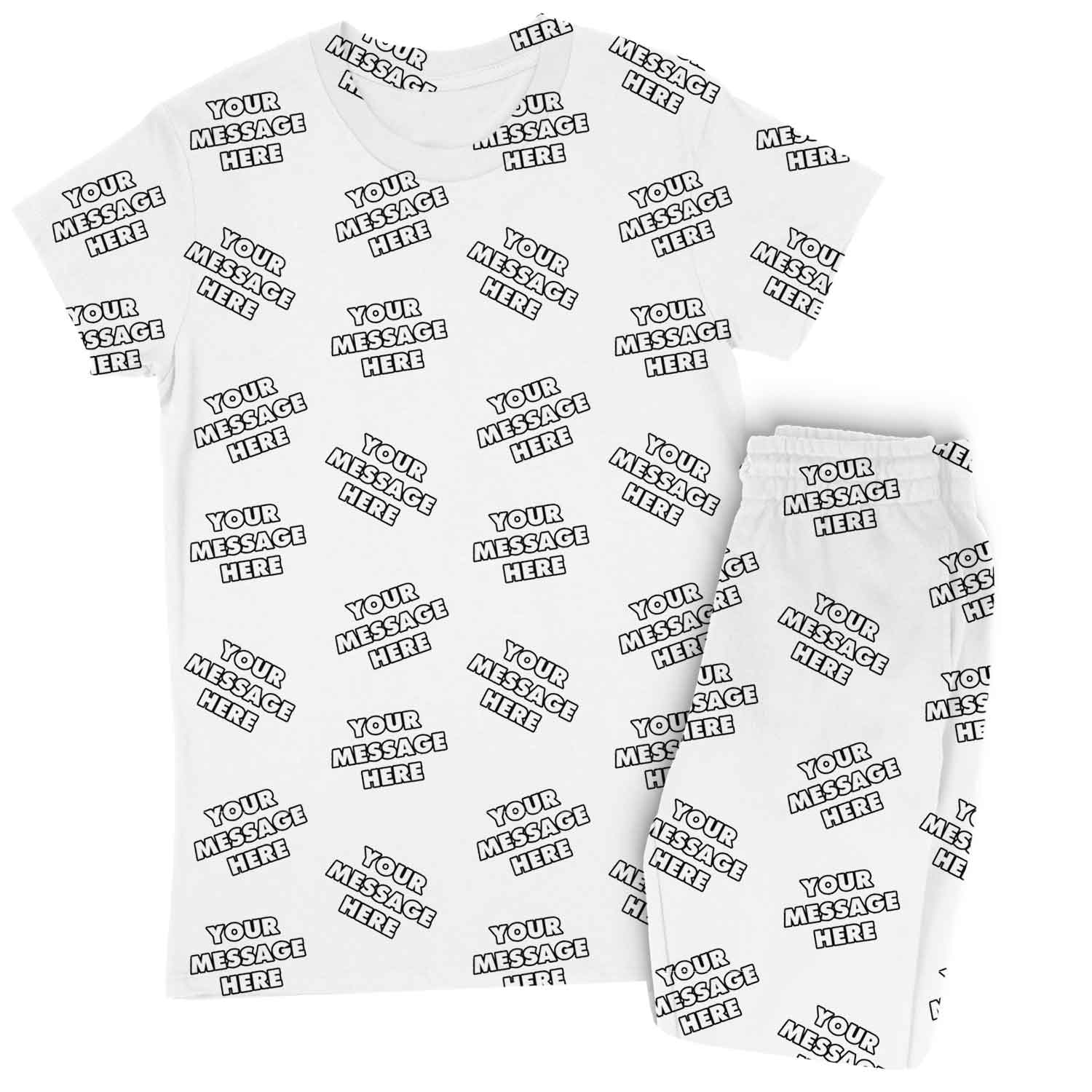 Women's Personalized Message Pajamas - Pants Set