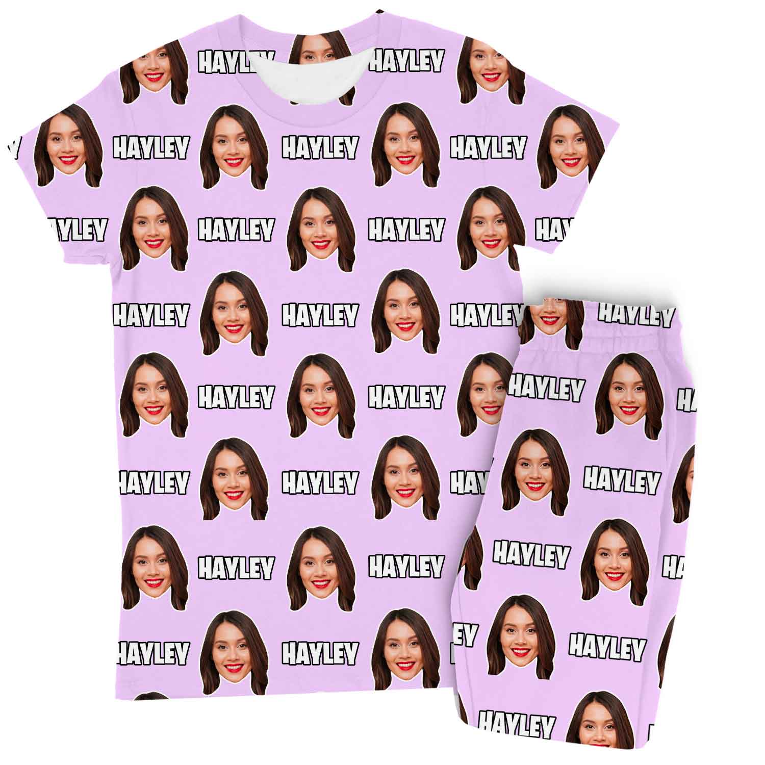 Women's Custom Face & Name Pajamas - Pants Set