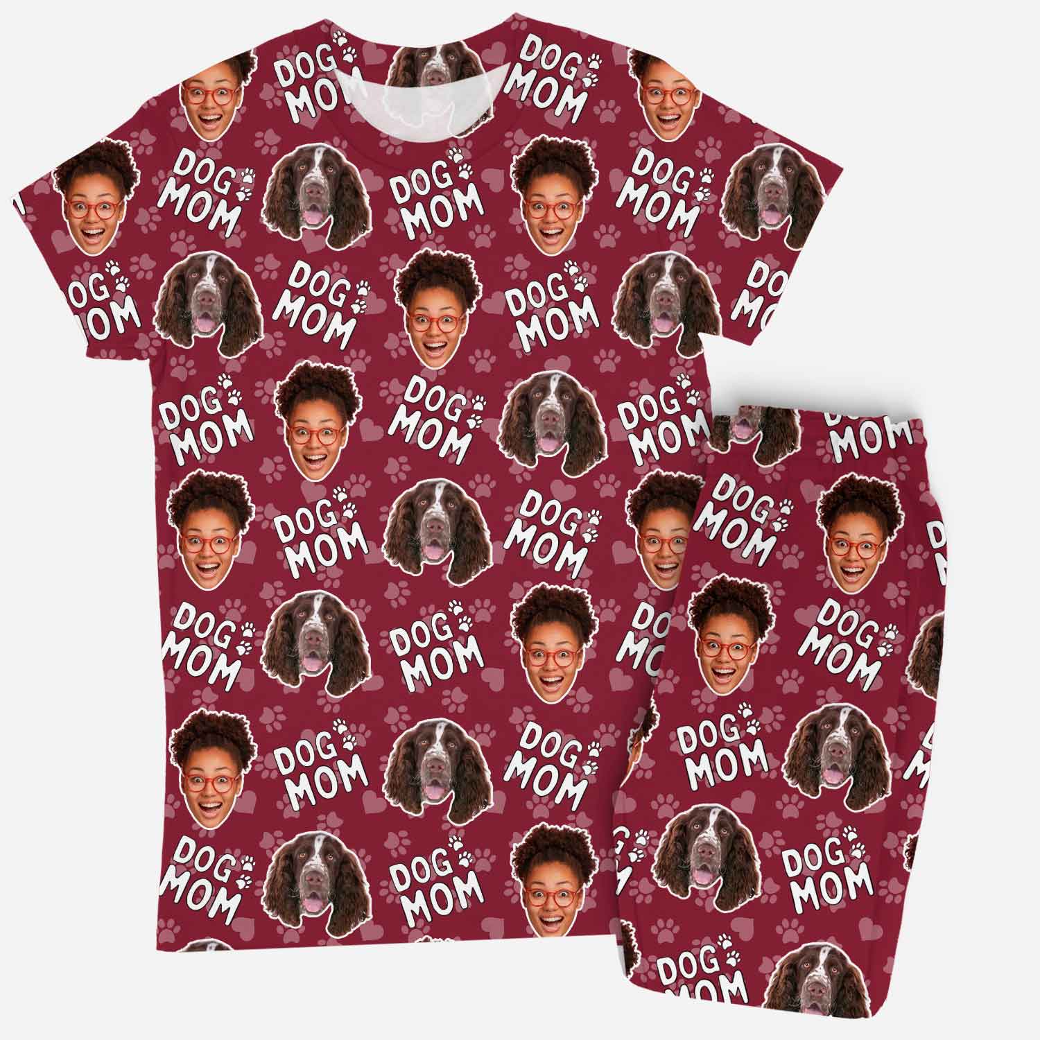 Women's Dog Mom Custom Pajamas - Pants Set