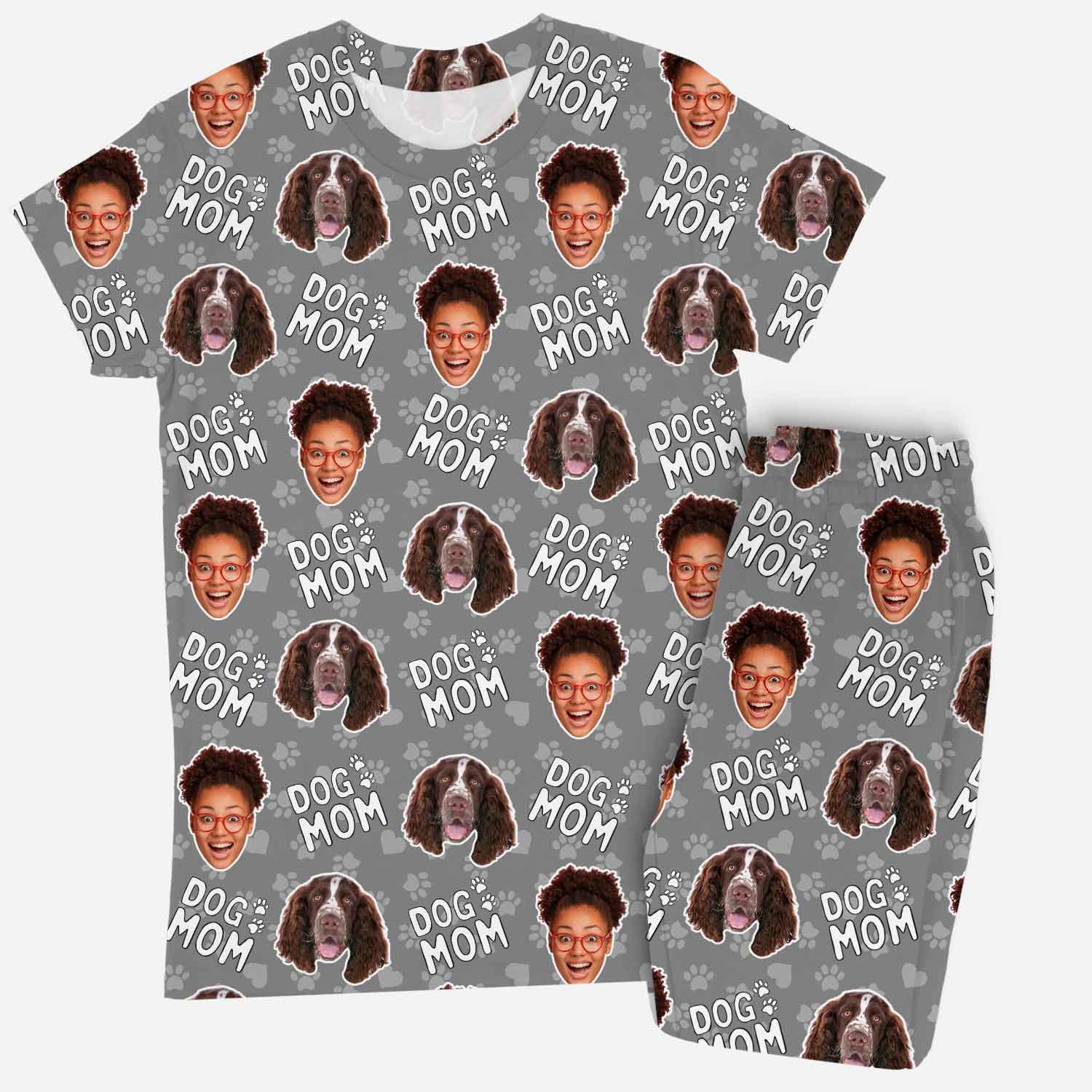 Women's Dog Mom Custom Pajamas - Pants Set