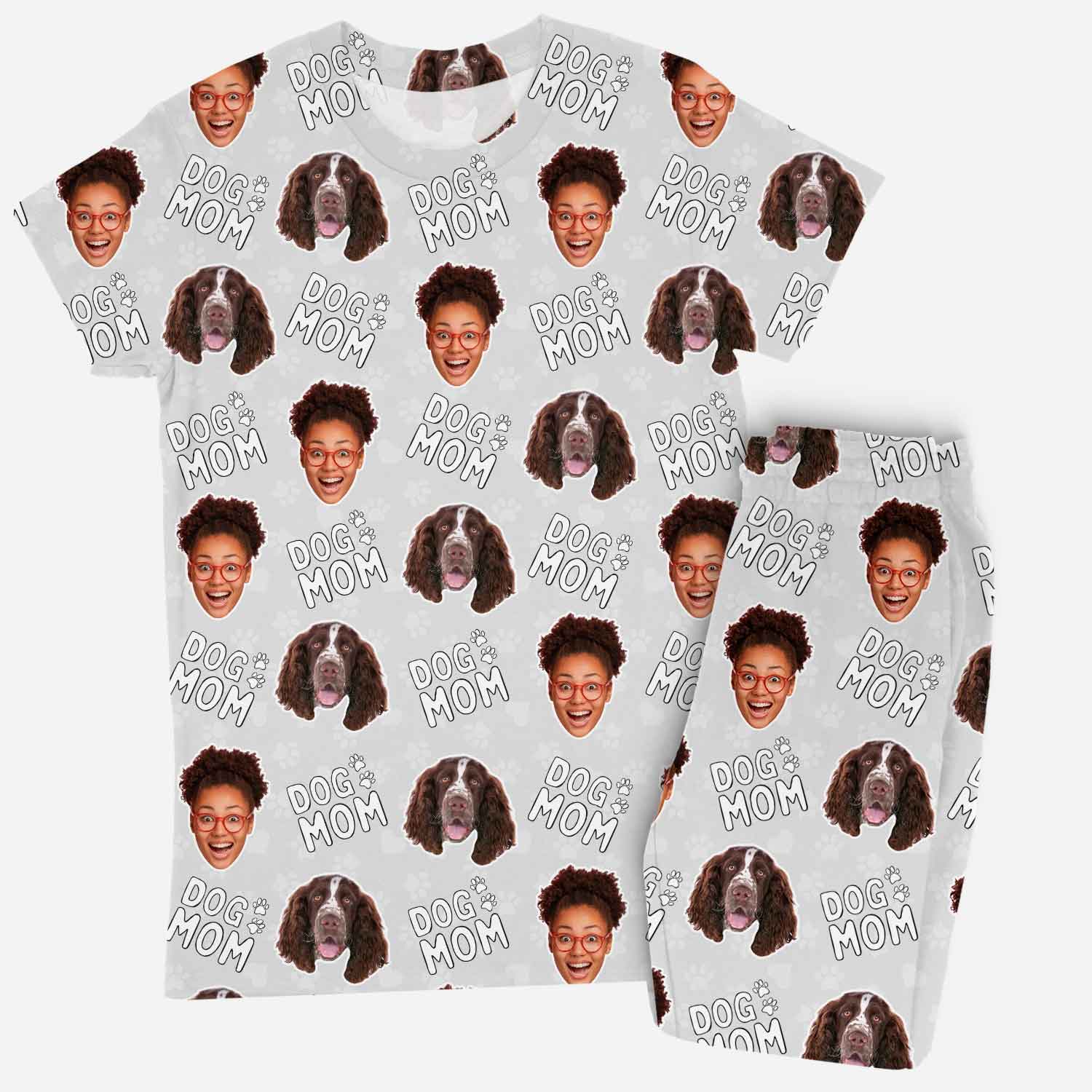 Women's Dog Mom Custom Pajamas - Pants Set