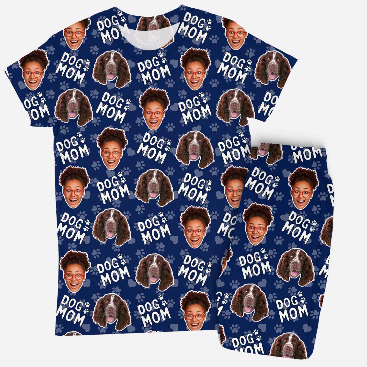 Women's Dog Mom Custom Pajamas - Pants Set