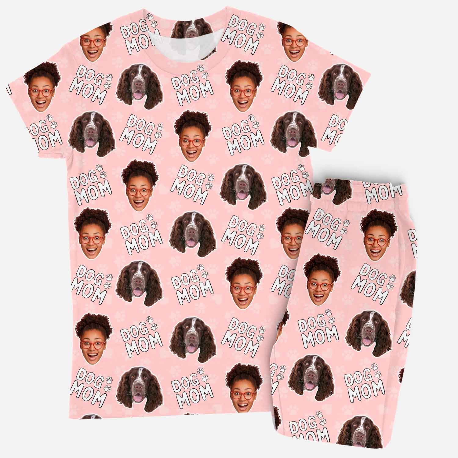 Women's Dog Mom Custom Pajamas - Pants Set