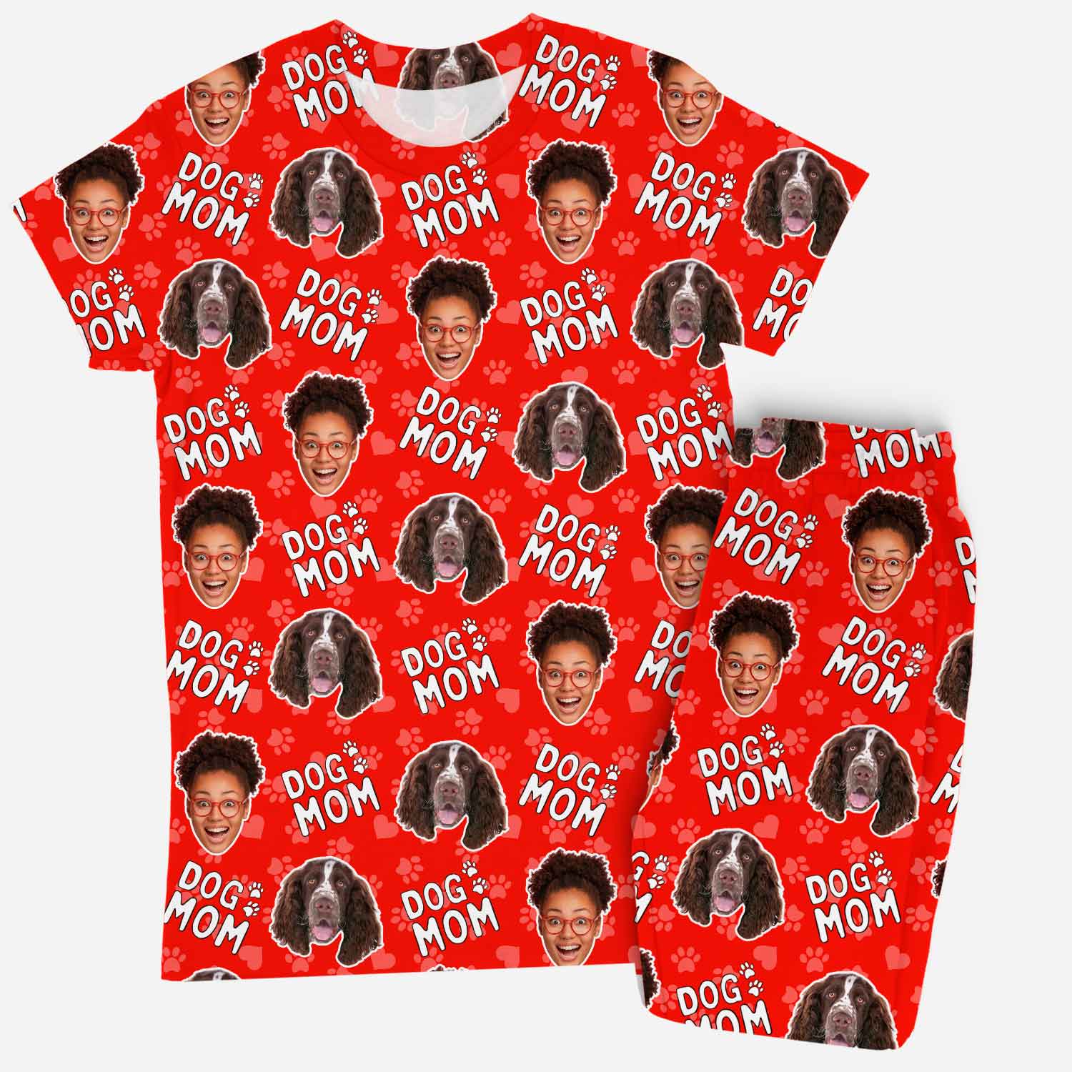 Women's Dog Mom Custom Pajamas - Pants Set