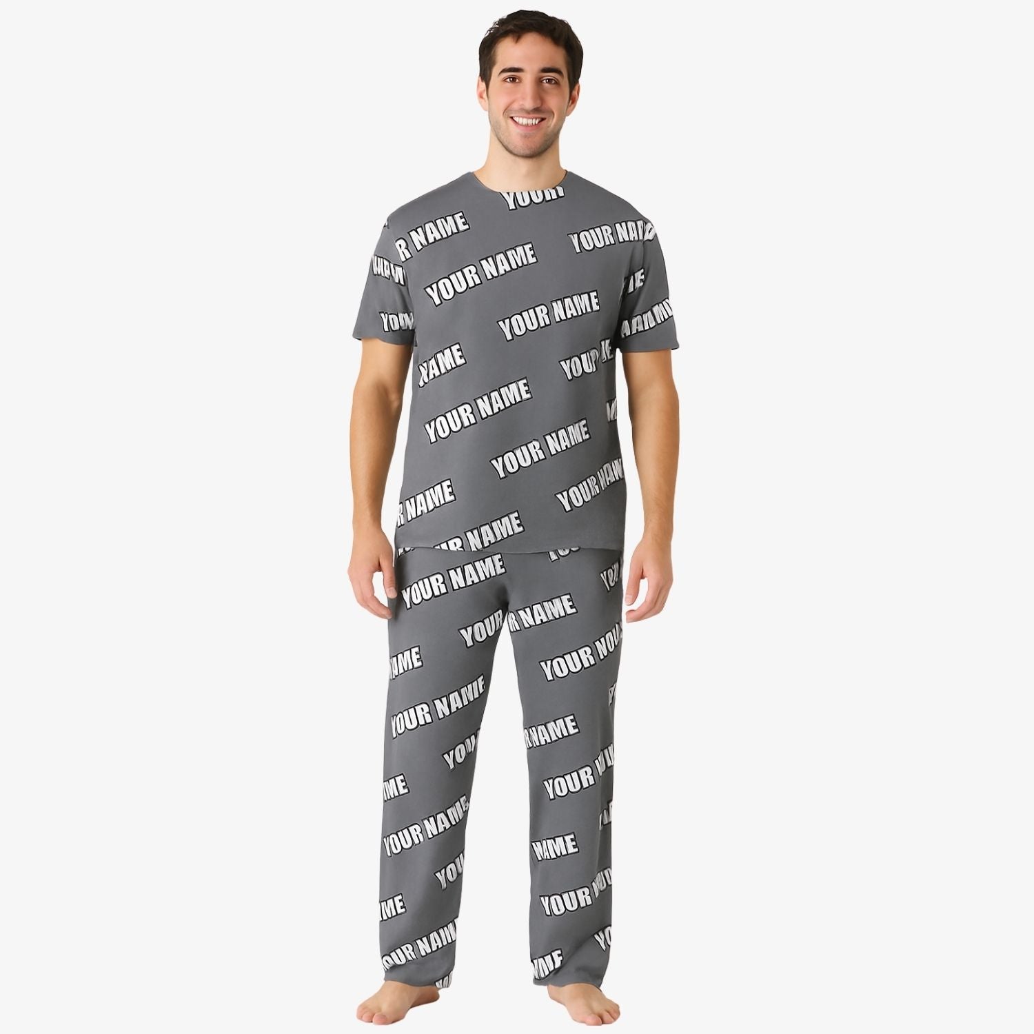 Your Name All Over Men's Custom PJs - Pants Set