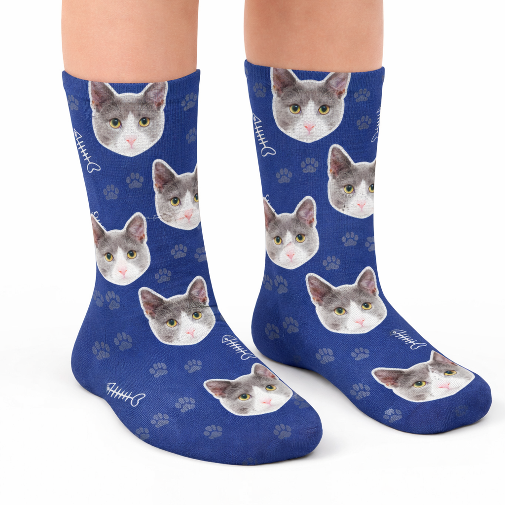 Your Cat On Kids Socks