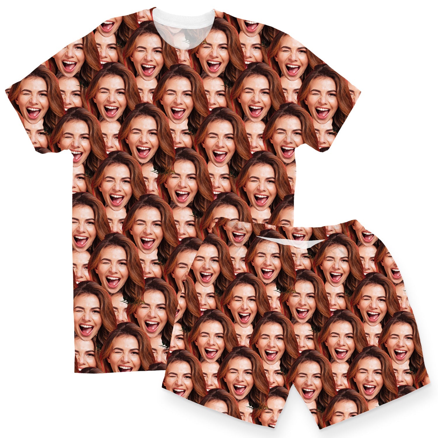 Women's Face Mash Pajamas - Shorts Set