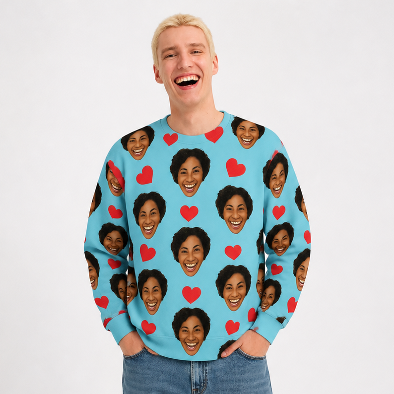 Red Hearts Custom Sweatshirt