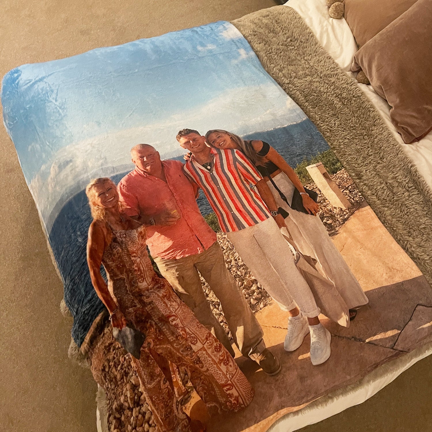 personalized photo blanket