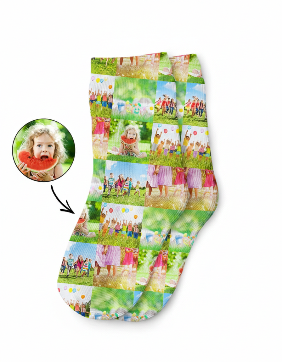 Photo Collage Kids Socks