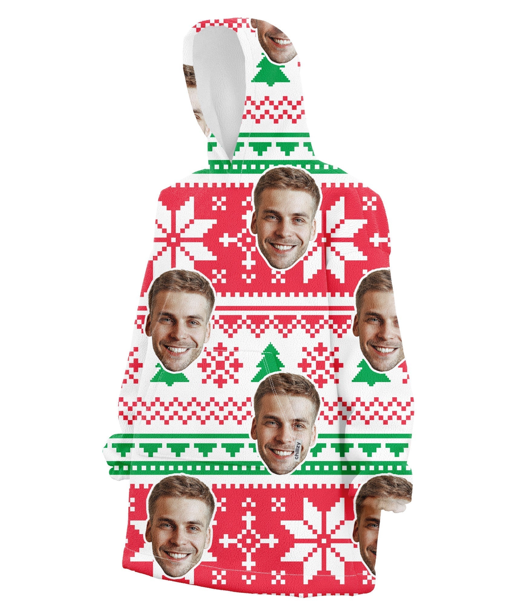 Christmas Face Blanket Hoodie